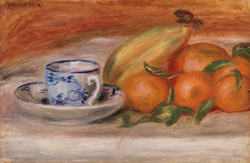 Appels, banaanit ja teekuppi (Appels, banaanit ja teekuppi) - Pierre-Auguste Renoir