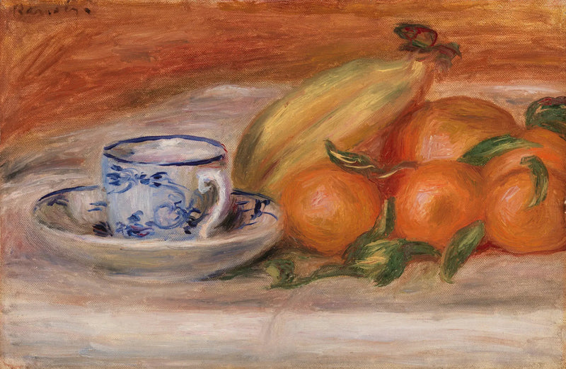 Appels, banaanit ja teekuppi (Appels, banaanit ja teekuppi) - Pierre-Auguste Renoir