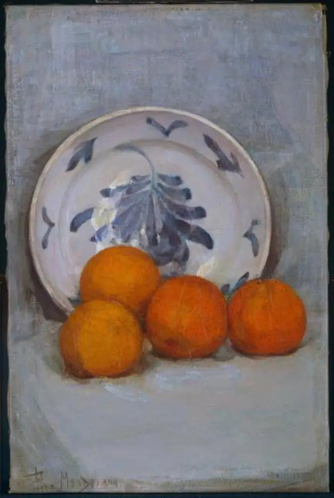 Appels ja koristeltu lautanen - Piet Mondrian