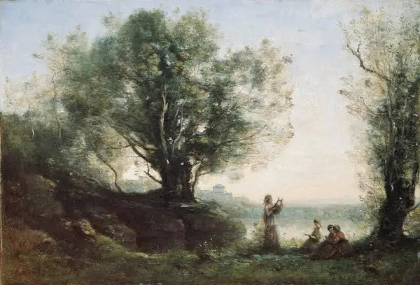 Orfeus itkee Eurydiken kuolemaa - Jean-Baptiste Camille Corot