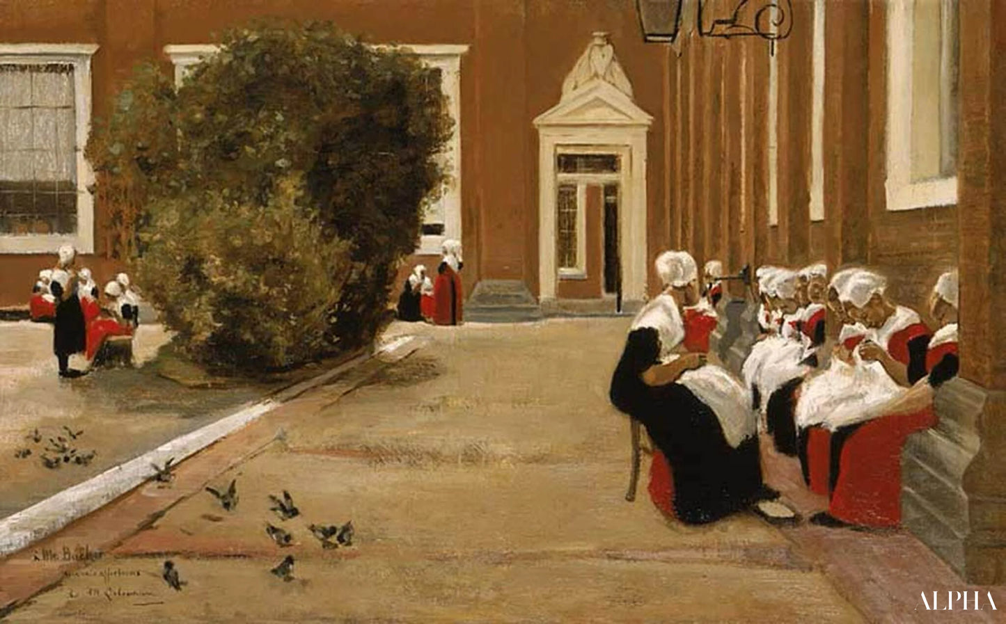 Amsterdamin orphanage - Max Liebermann - Korkealaatuiset taulujen ja maalauksien reproduktiot
