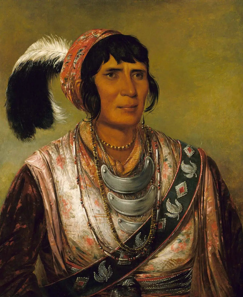 Os-ce-o-lá, juoma musta, suuriarvoinen soturi - George Catlin