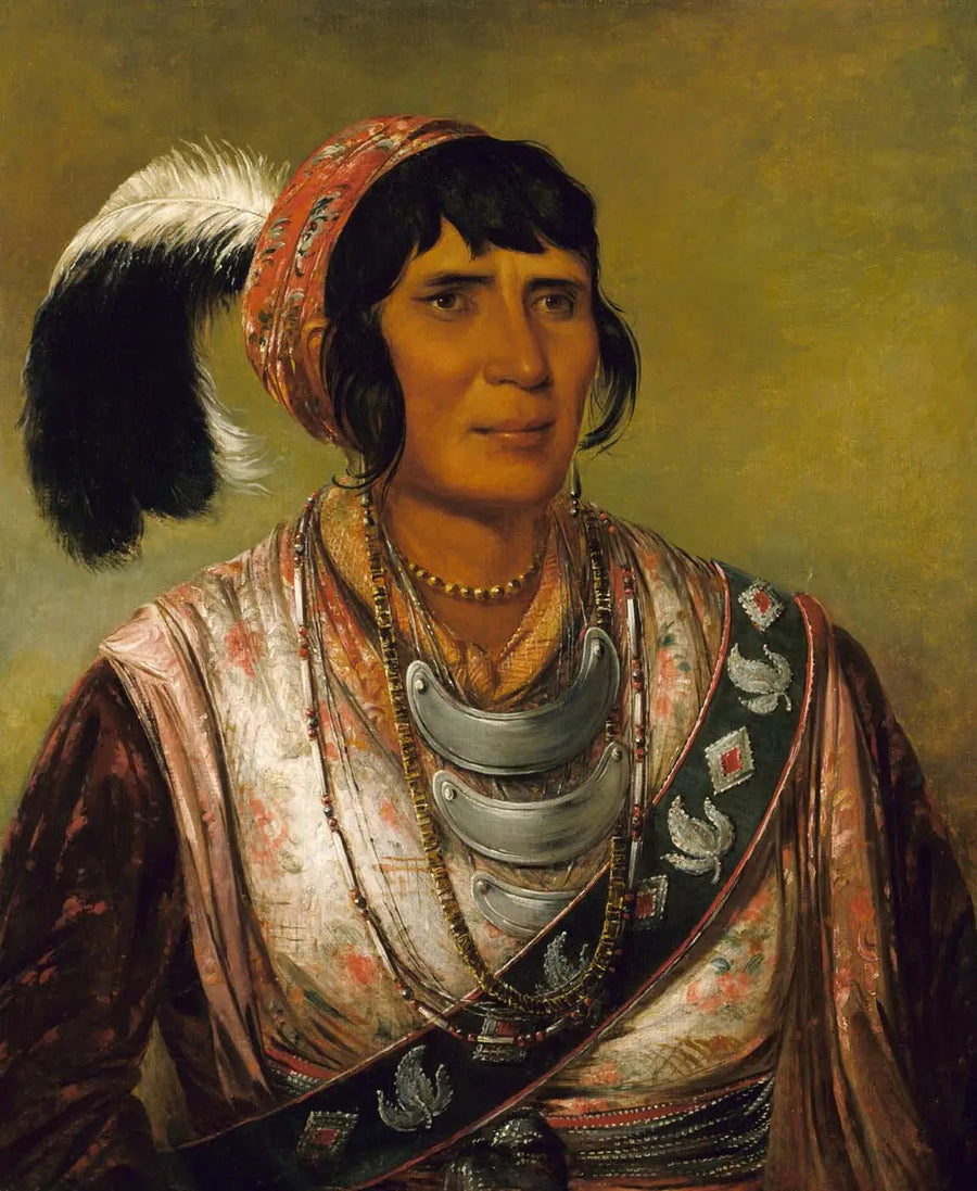 Os-ce-o-lá, juoma musta, suuriarvoinen soturi - George Catlin