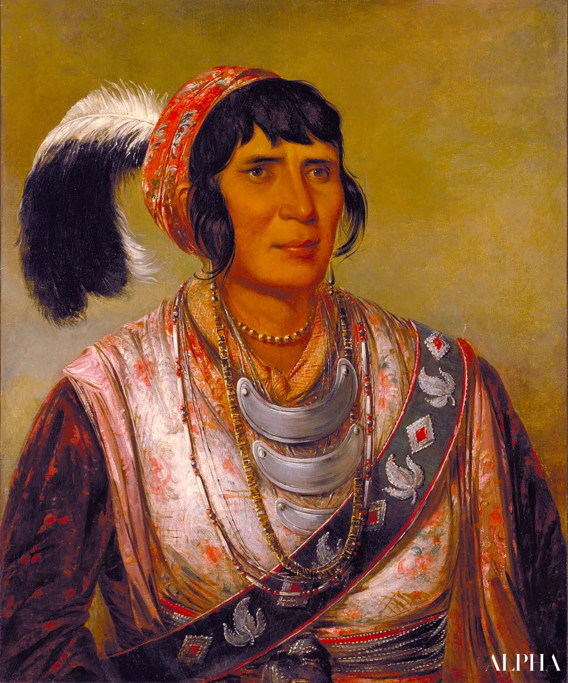 Osceola, päächief, Seminole - George Catlin - Korkealaatuiset taulujen ja maalauksien reproduktiot