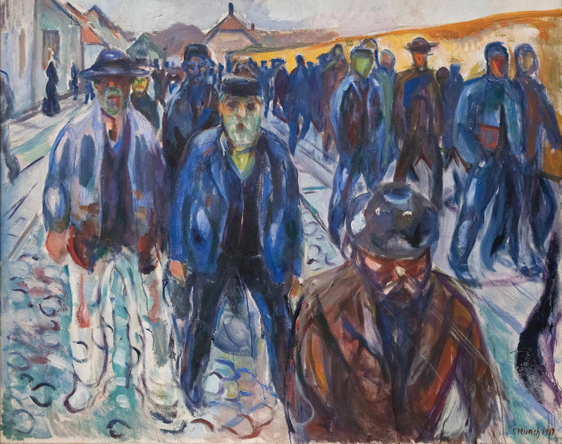Työläiset matkalla kotiin - Edvard Munch