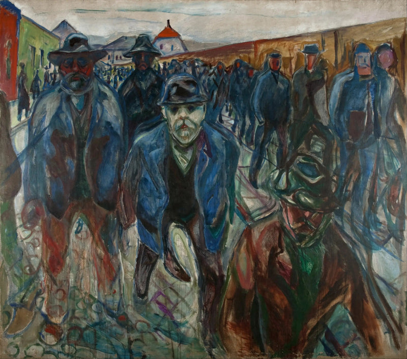Työläiset matkalla kotiin - Edvard Munch
