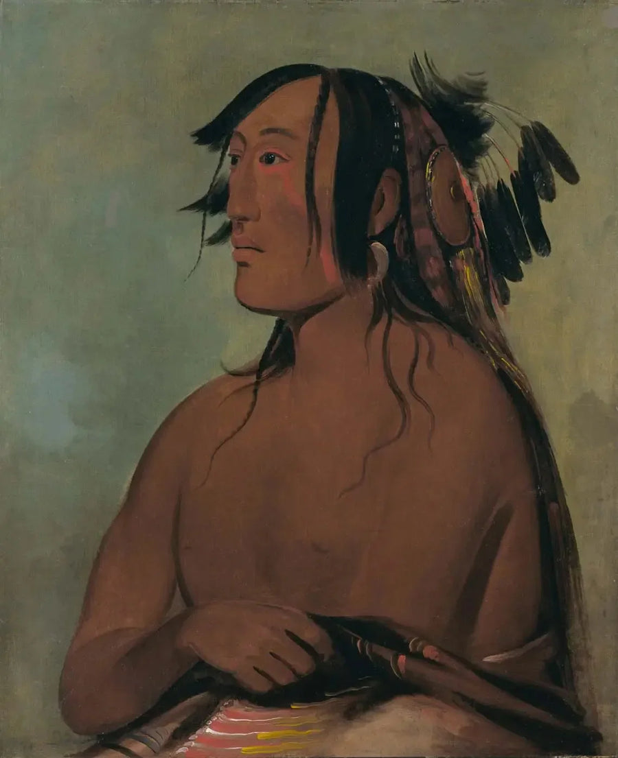 Pa-ris-ka-roó-pa, Kaksi korppia, nuori - George Catlin