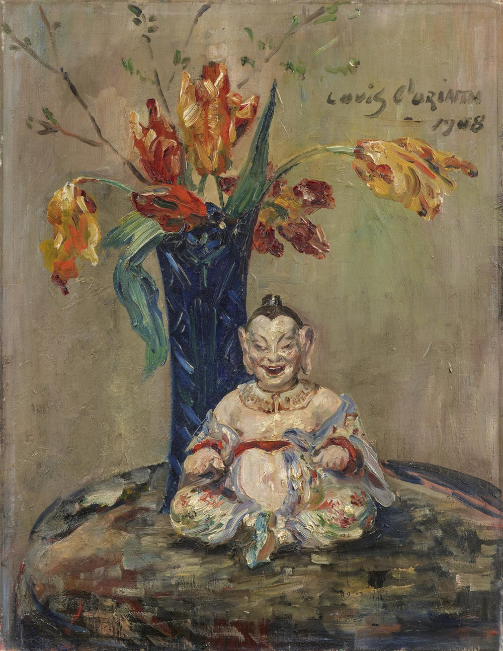 Pagode mit Blumen - Lovis Corinth image 1 reproduction de peinture à l’huile