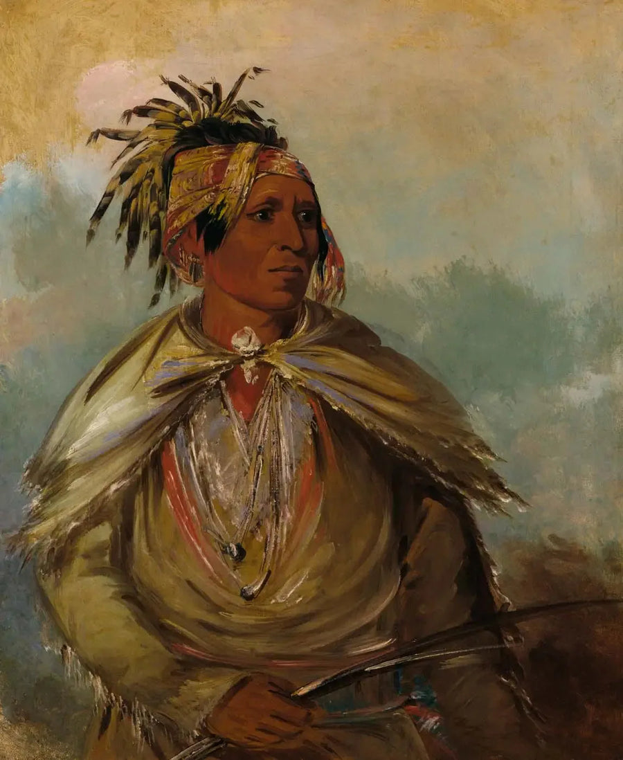 Pah-mee-ców-ee-tah, mies, joka jahtaa, johtaja - George Catlin