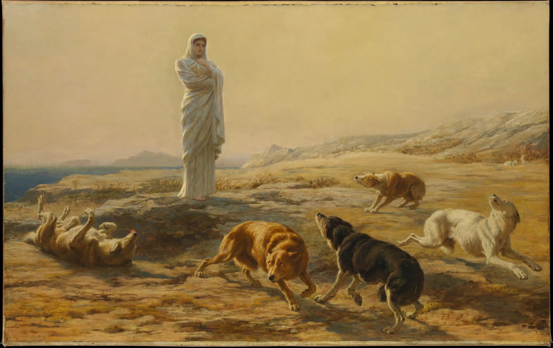 Pallas Athéna ja paimenkoirat - Briton Rivière