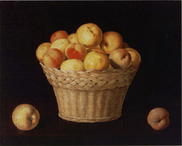 Omenien ja persikoiden kori - Francisco de Zurbarán