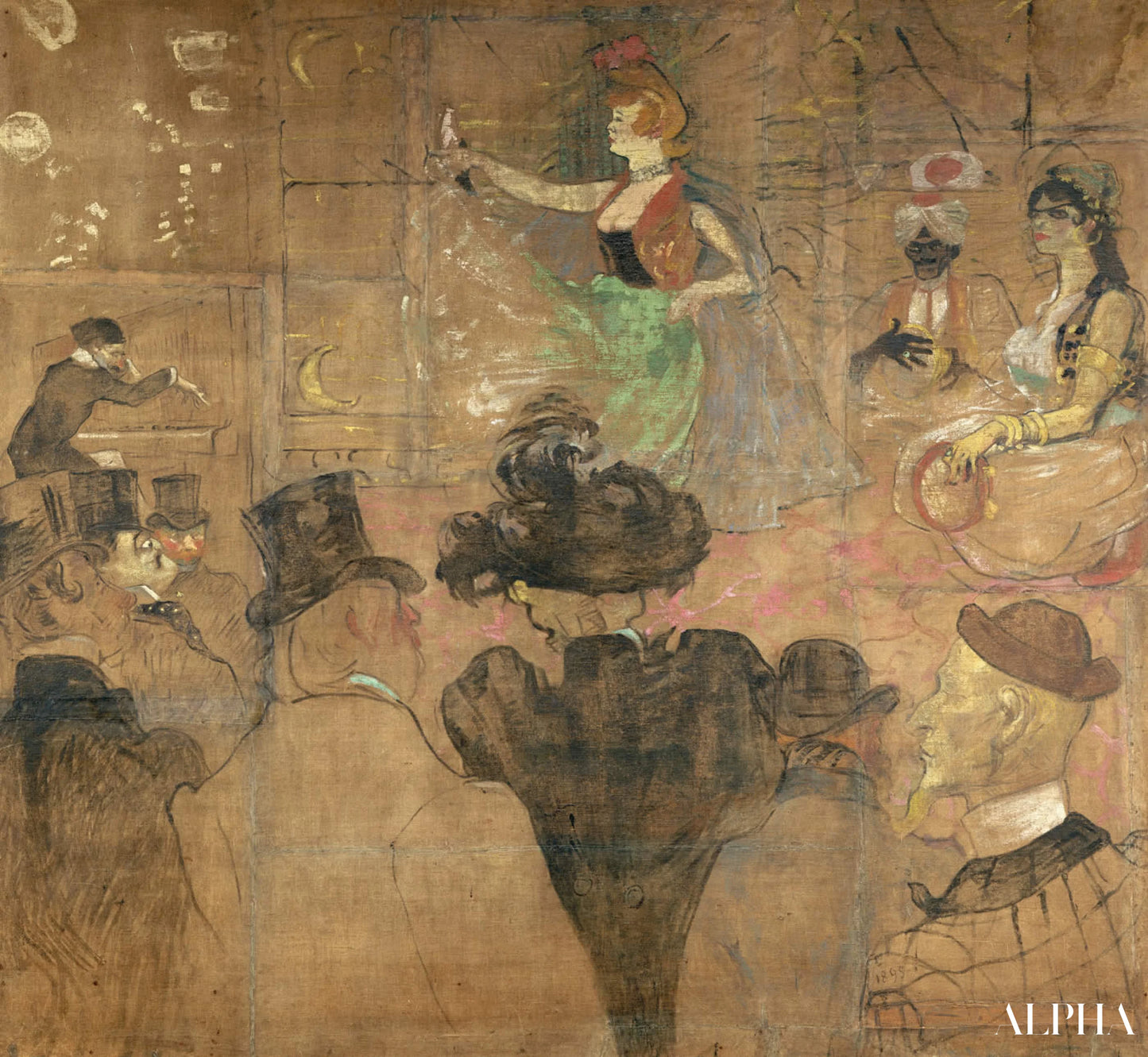 Paneelit goulue-huoneeseen Trône-messuille Pariisissa - Toulouse Lautrec - Korkealaatuiset taulujen ja maalauksien reproduktiot