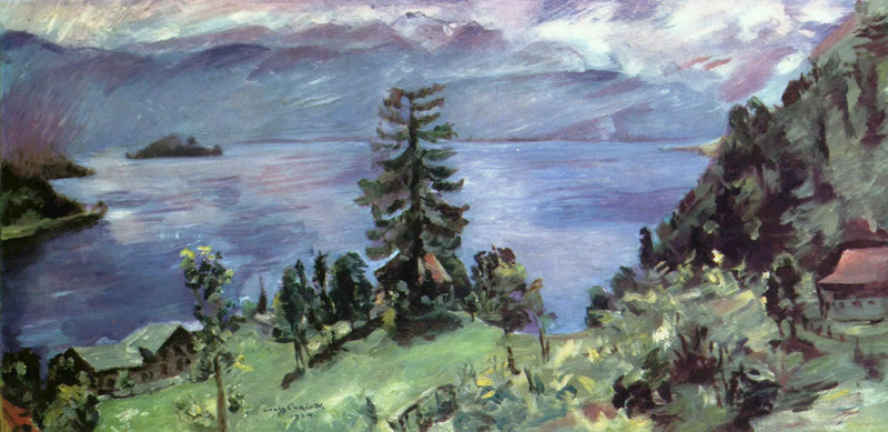Walchensee-järven panoraama, näkymä Kanzelilta - Lovis Corinth