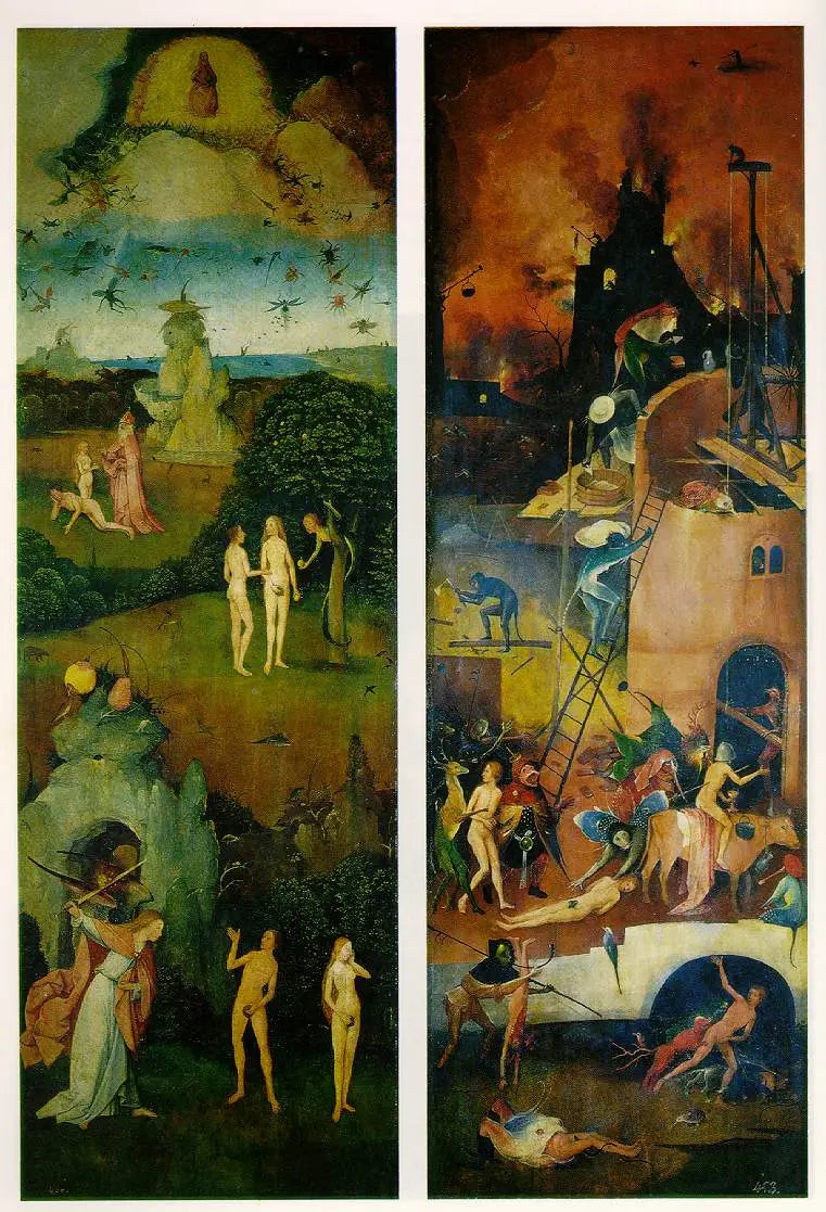 Paratiisi ja Helvetti - Hieronymus Bosch