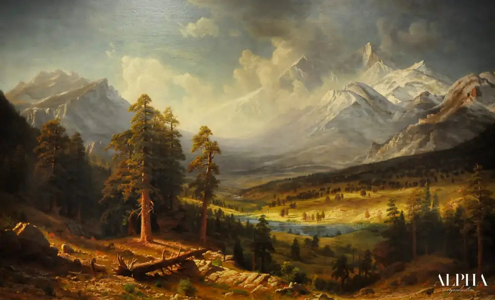 Parc d'Estes, longs peak - Albert Bierstadt - Reproductions de tableaux et peintures haut de gamme