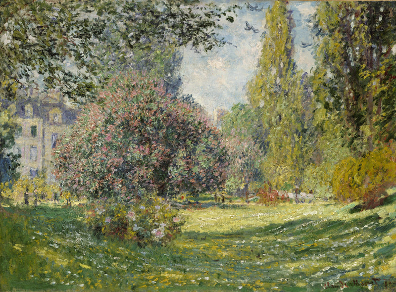 Maisema: Monceau Park W398 - Claude Monet