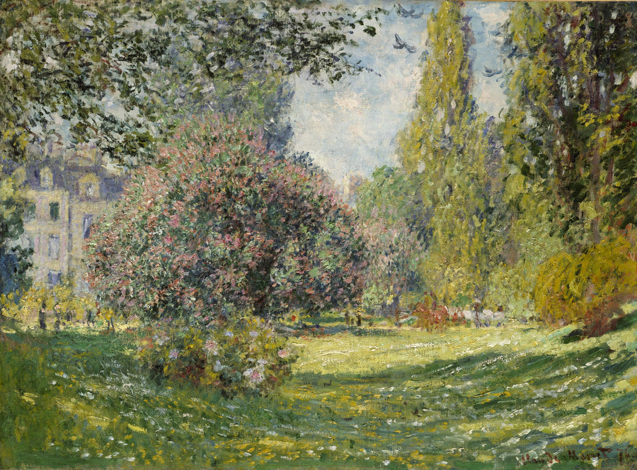 Maisema: Monceau Park W398 - Claude Monet