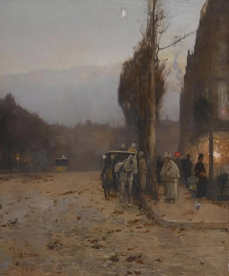 Pariisi auringonlaskussa - Childe Hassam
