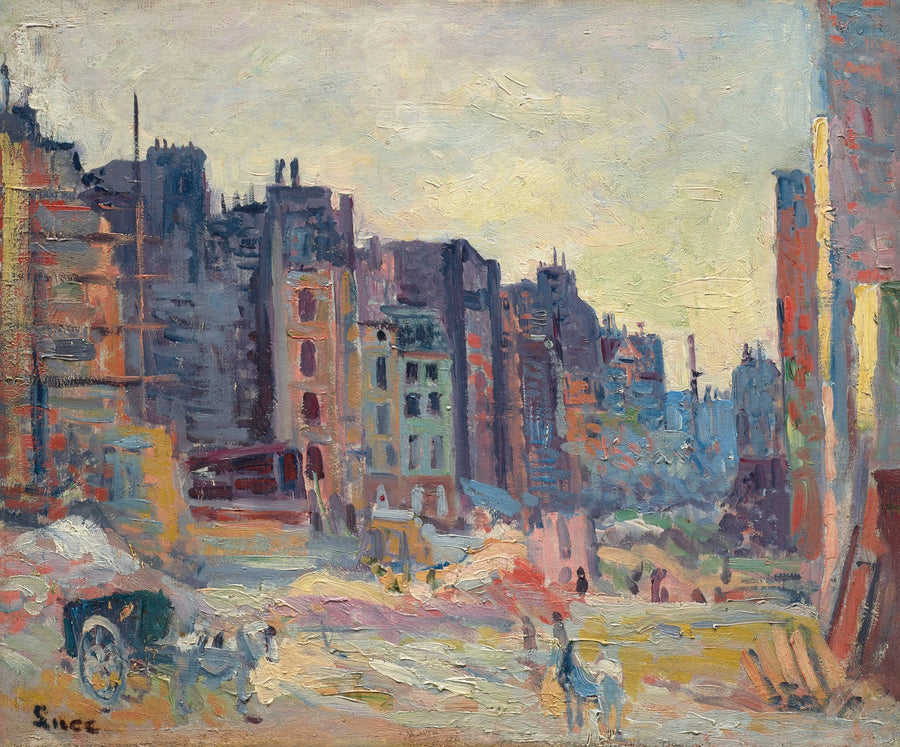 Pariisi, Réaumurin kadun louhinta - Maximilien Luce