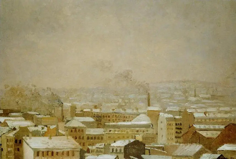 Pariisi lumessa - Gustave Caillebotte