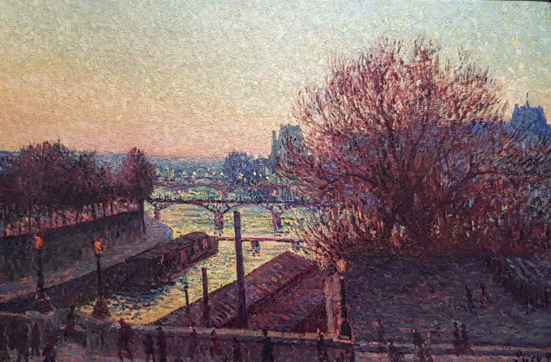 Pariisi, näkymä Seine-joelle, yöllä - Maximilien Luce