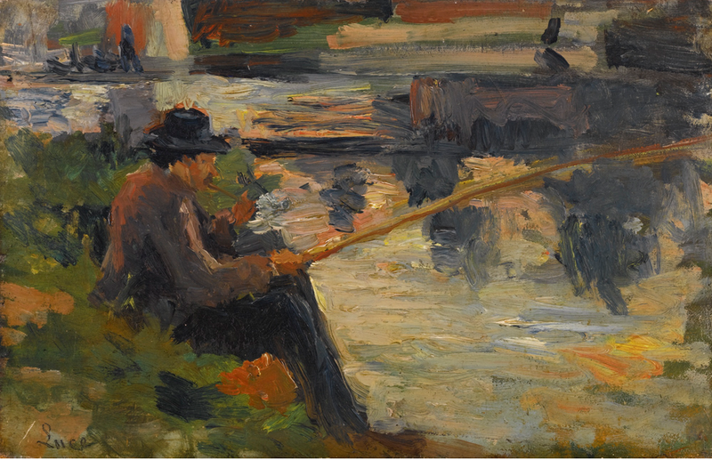 Parizelle kalastamassa Bas-Meudonissa - Maximilien Luce