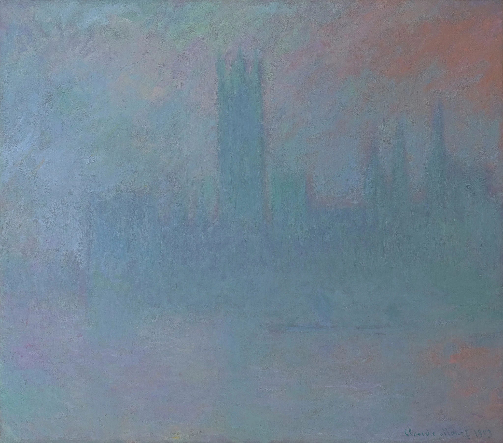 Le Parlement, symphonie en bleu de Claude Monet, 1903 – High Museum of Art 60.5, Wildenstein 1601