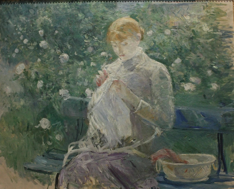 Serkkujen leikkimistä Bougivalin puutarhassa - Berthe Morisot