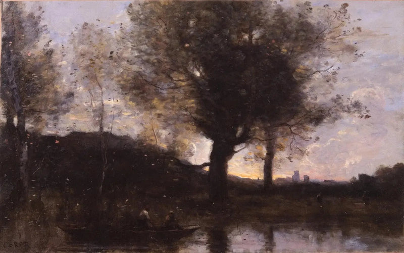 Veneajelu - Lähellä Douaita - Jean-Baptiste Camille Corot