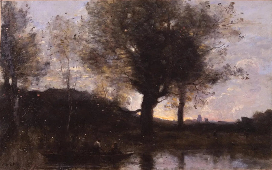 Veneajelu - Lähellä Douaita - Jean-Baptiste Camille Corot