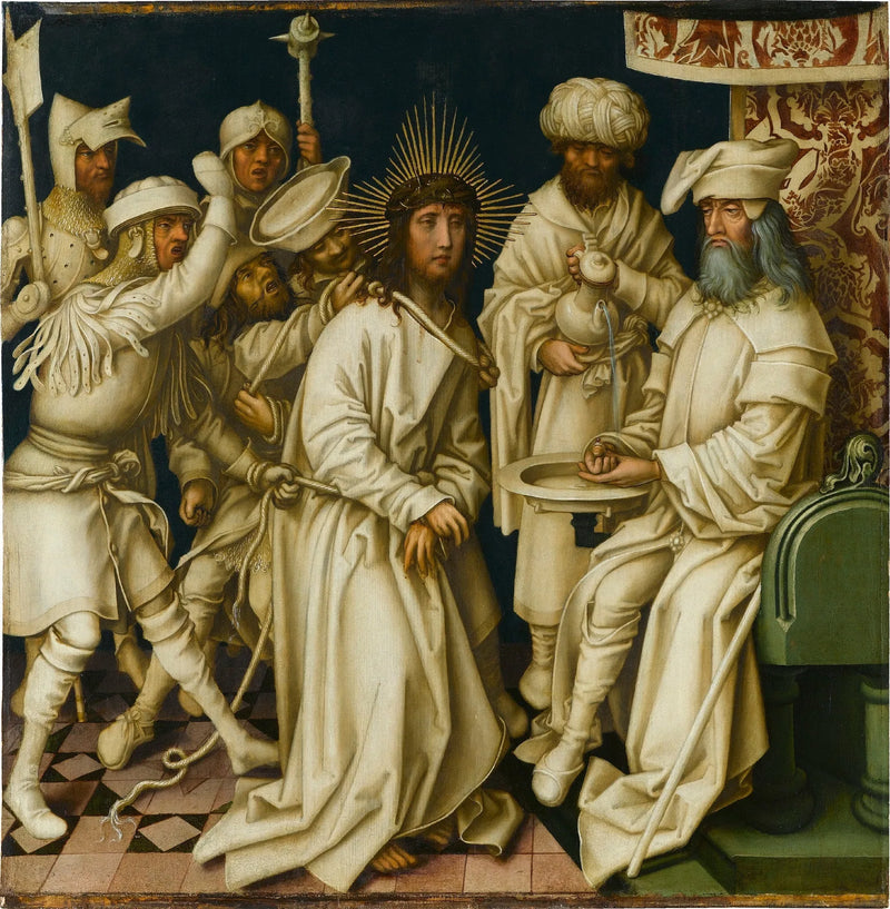 Passion gris : Kristus edessä Pilatuksen - Hans Holbein vanhempi