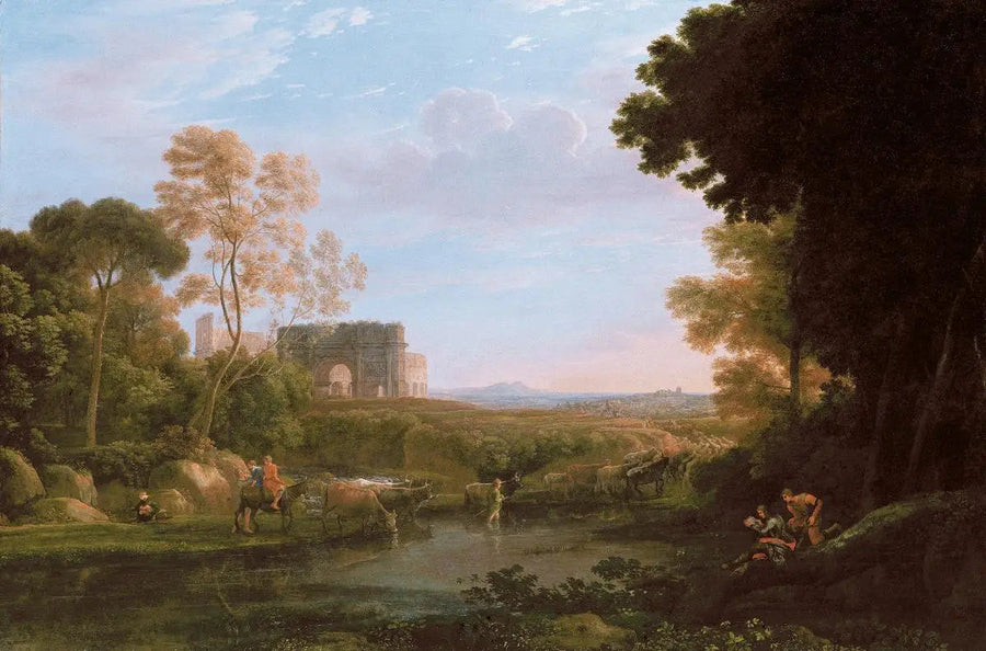 Pastoraali Constantinuksen kaaren kanssa - Claude Lorrain