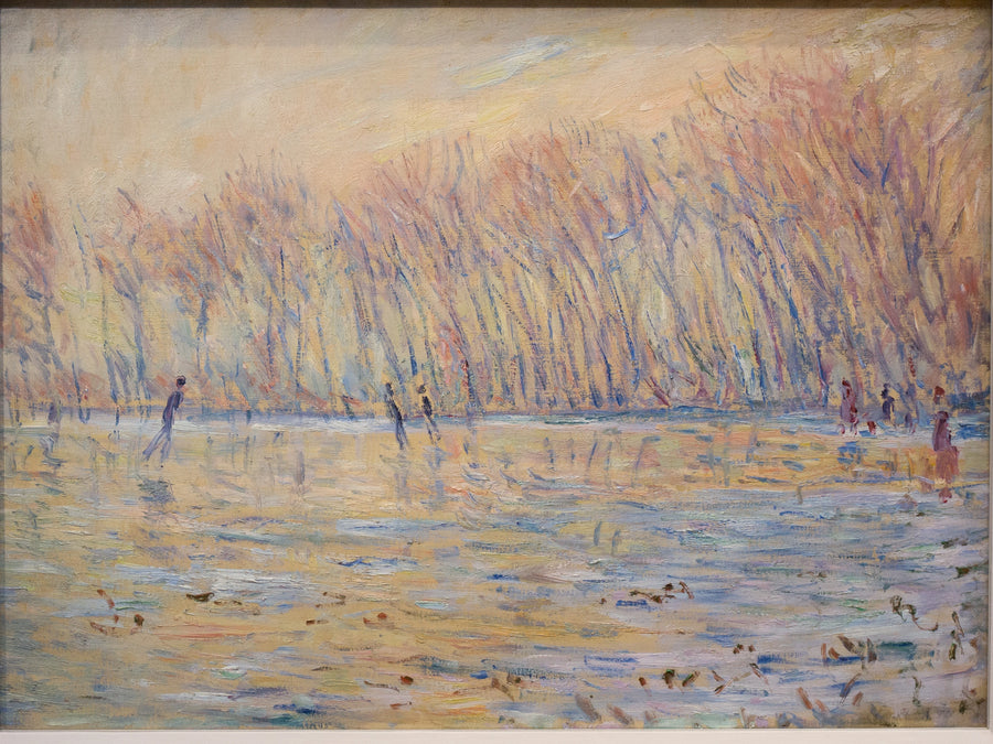 Luistelijat Givernyssä - Claude Monet