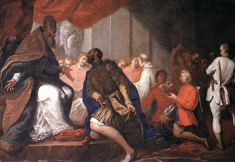 Paul III nimittää poikansa Pier Luigin Plaisancen ja Parmen herttuaksi - Sebastiano Ricci