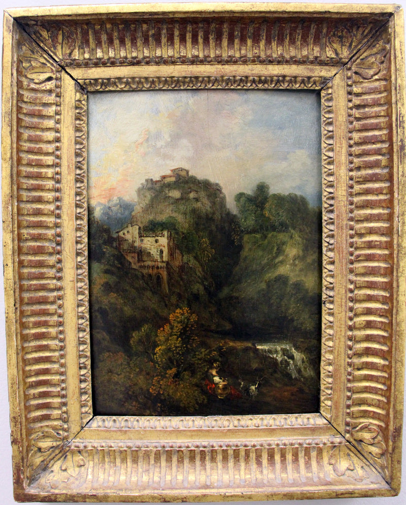 Maisemakuva vuohen kanssa - Antoine Watteau