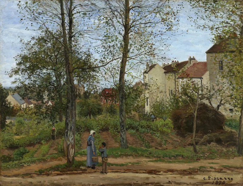Maisema Louveciennesissä, syksy - Camille Pissarro