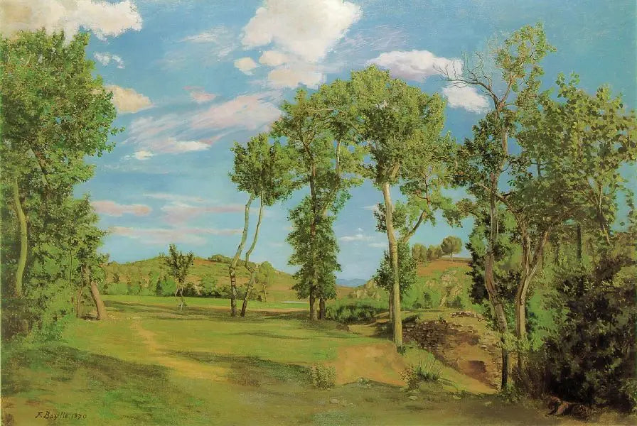 Maisema Lezin rannalla - Frédéric Bazille