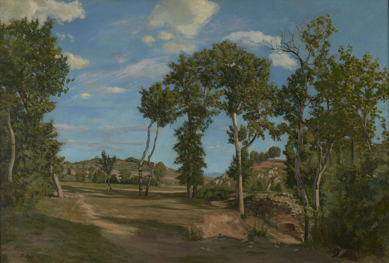 Maisema Lezin rannalla - Frédéric Bazille