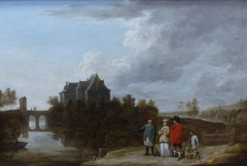 Maisemakuva linnan kanssa - David Teniers nuorempi