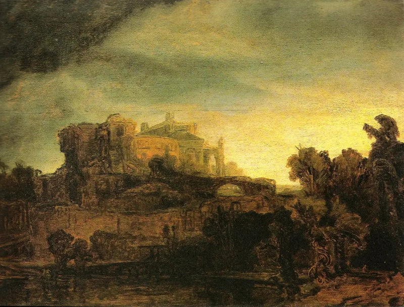 Maisema linnassa - Rembrandt