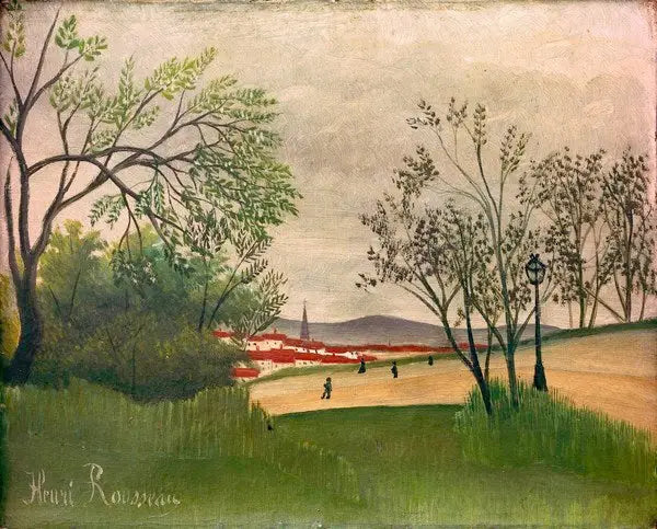 Maisemakuva kellotornilla - Henri Rousseau