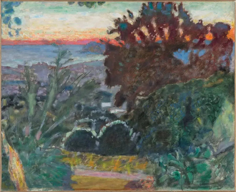 Auringonlaskun maisema, Le Cannet - Pierre Bonnard