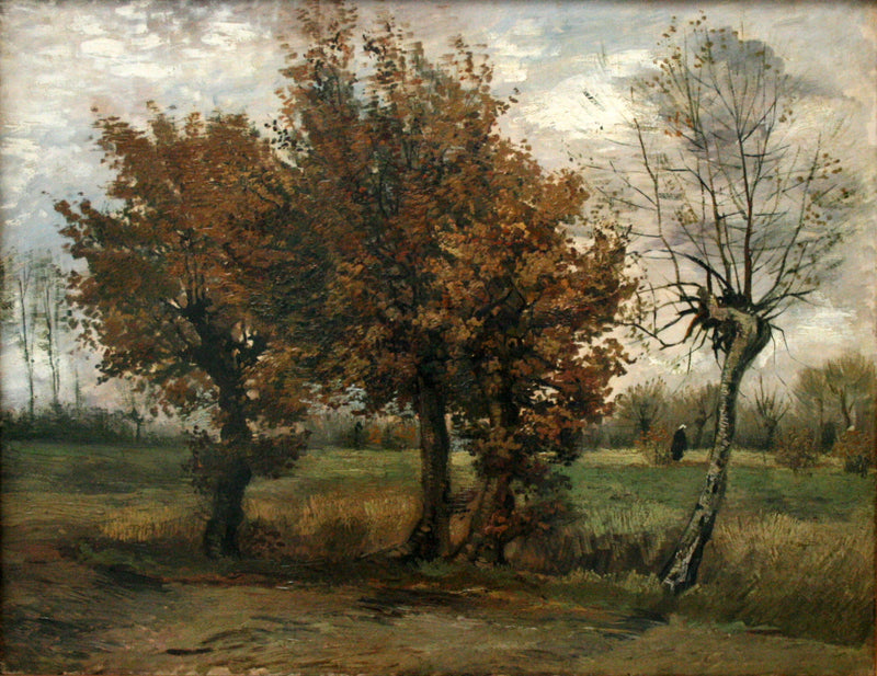 Syysmaisema neljän puun kanssa - Vincent van Gogh