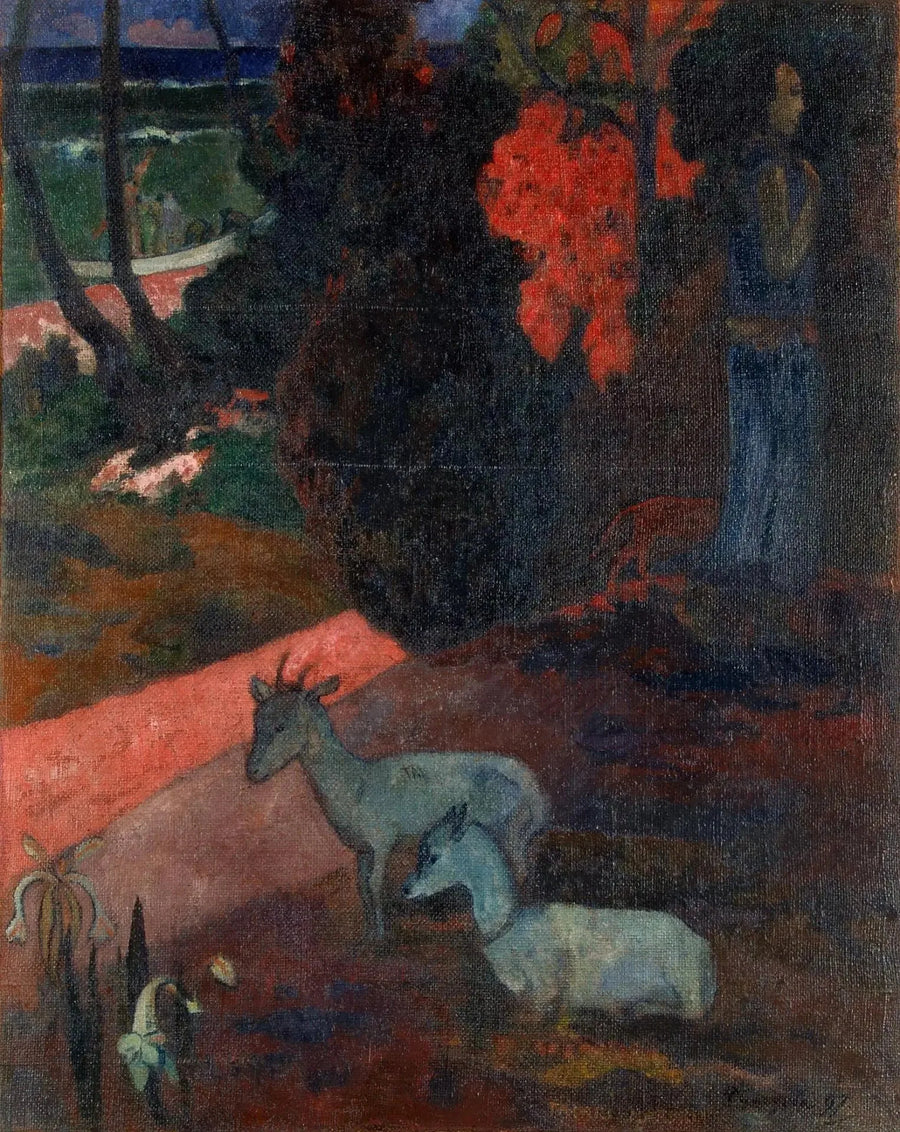 Maisema kahdelle vuohille - Paul Gauguin