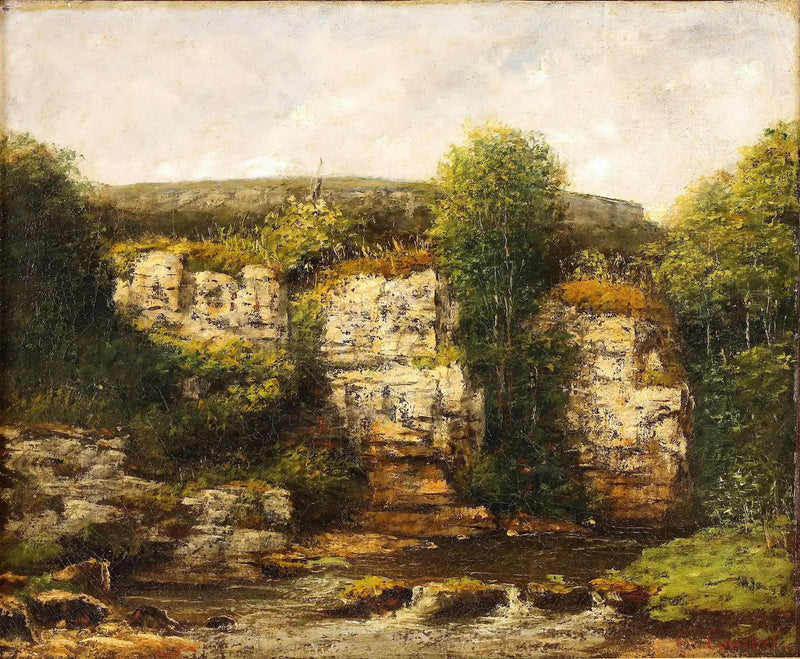 Ornansin ympäristön maisema - Gustave Courbet