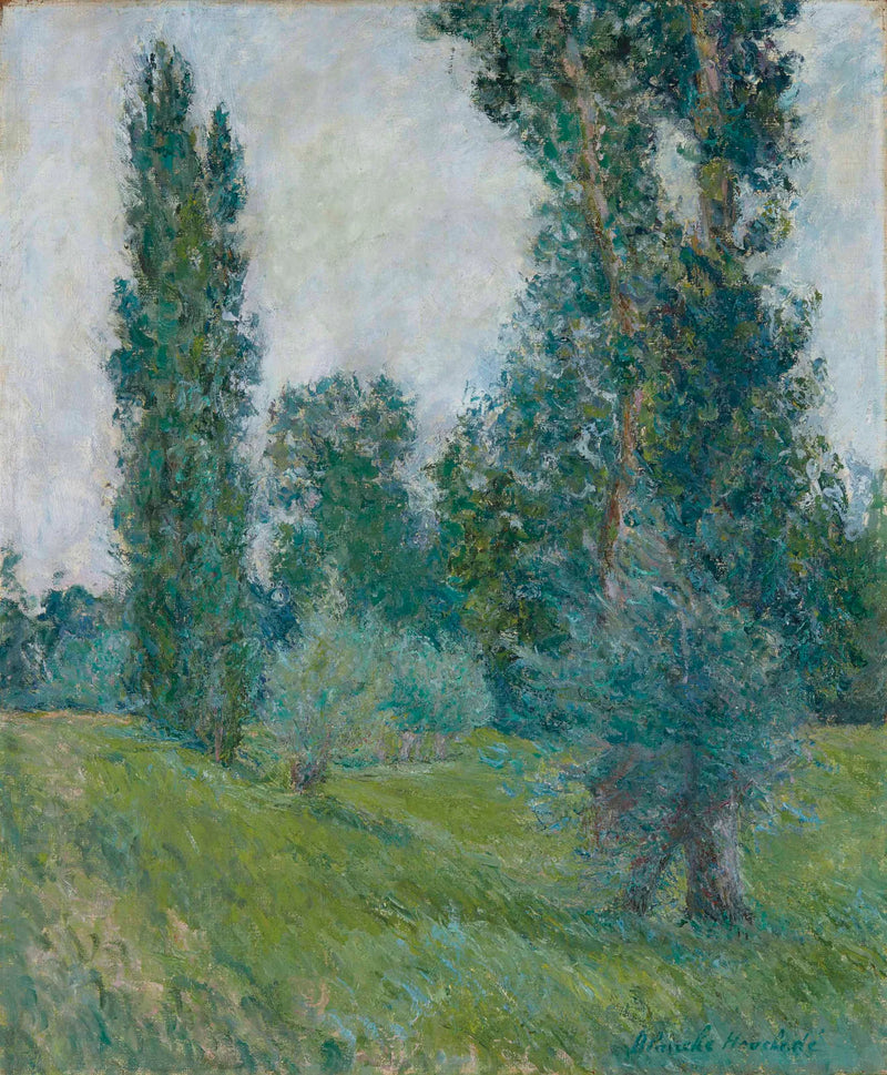 Givernyn poppelipuiden maisema - Blanche Hoschéde Monet