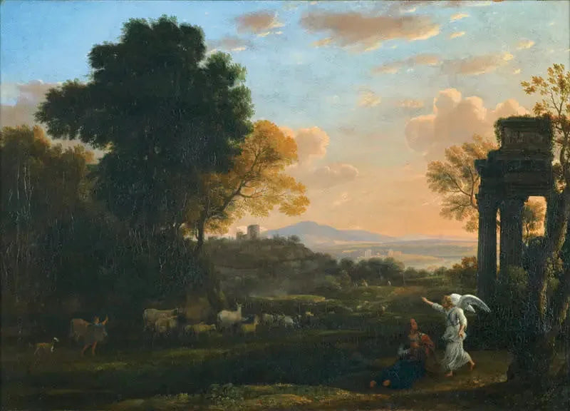 Maisema Agar ja Enkelin kanssa - Claude Lorrain