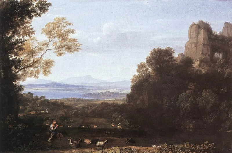 Maisema Apollon ja Merkuriuksen kanssa - Claude Lorrain