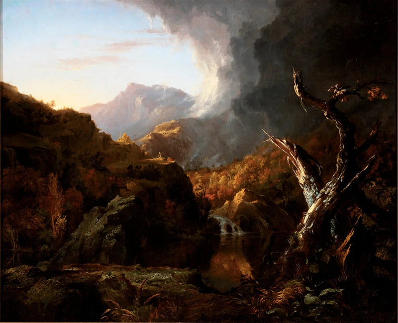 Maisema kuolleen puun kanssa - Thomas Cole