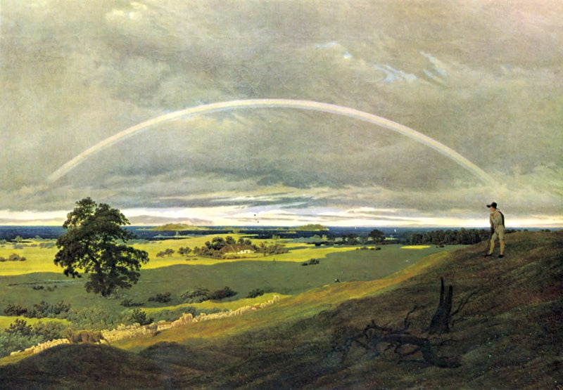 Maisema sateenkaaren kanssa - Caspar David Friedrich